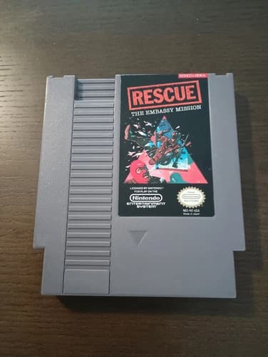 Rescue: The Embassy Mission Nintendo NES Authentic Tested Working Cart Only