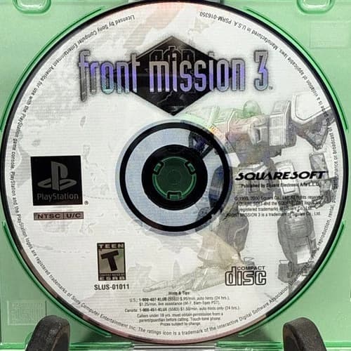 Front Mission 3 (Sony PS1 PlayStation 1, 2000) Disc Only, Tested & Working VG