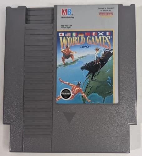 World Games Nintendo Entertainment System NES Cleaned and Tested Works