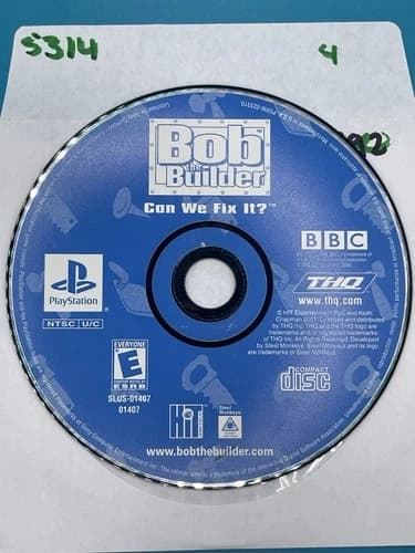 Bob the Builder: Can We Fix It (Sony PlayStation 1/PS1, 2001) NO TRACKING 5314