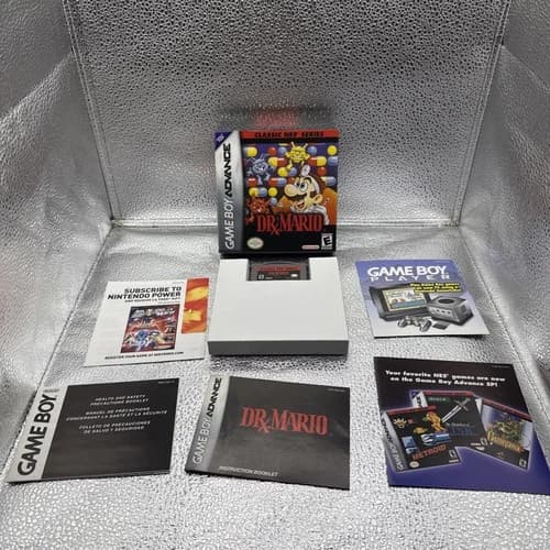 Dr. Mario Nintendo GBA Complete CIB Classic NES Series - TESTED