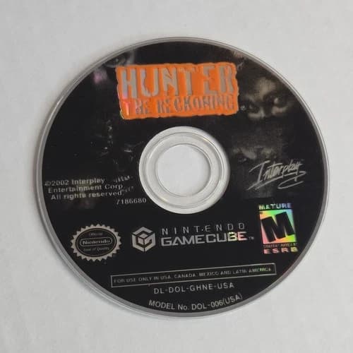 Hunter: The Reckoning (Nintendo GameCube, GC. 2002) Disc Only - Tested