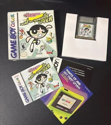 Powerpuff Girls: Paint the Townsville Green Game Boy Color Complete in Box GBC