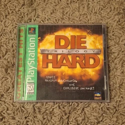 Die Hard Trilogy PS1 PlayStation 1 Greatest Hits +Registration Card Complete CIB