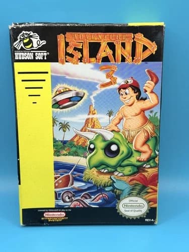 Adventure Island 3 (NES, 1992) – Complete in Box (CIB) | Free Shipping | Charity