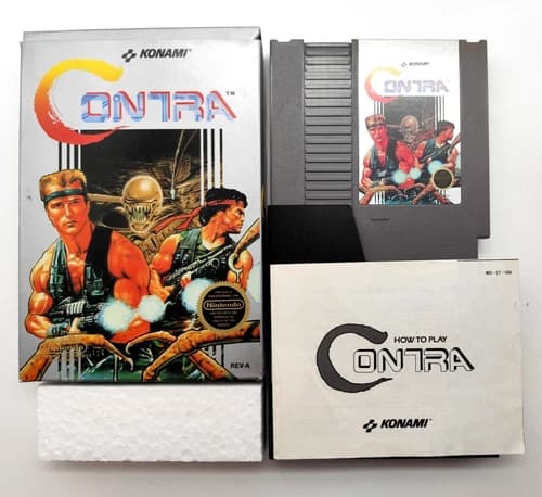 Contra (Nintendo NES, 1988) COMPLETE CIB Authentic Tested & Cleaned!