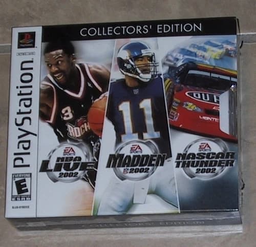 EA Sports 3 game pack Madden 2002, Nascar Thunder 02, NBA Live Playstation new