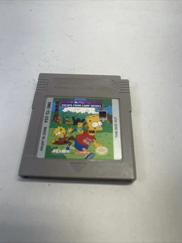 Bart Simpson's Escape From Camp Deadly (Nintendo Game Boy) Authentic Cartridge!!