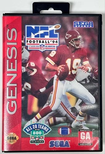 NFL Football '94 Starring Joe Montana (Sega Genesis 1993)...