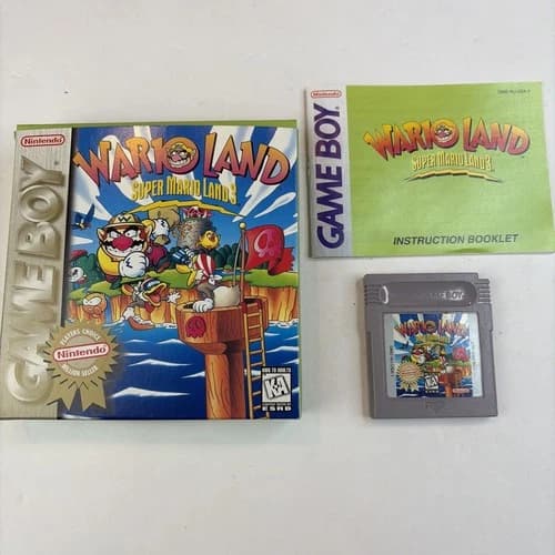 Nice! Wario Land Super Mario Land 3 Nintendo Game Boy Complete CIB