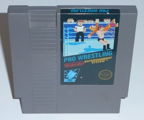 PRO WRESTLING - Nintendo NES Game, (Authentic) Tested & Working