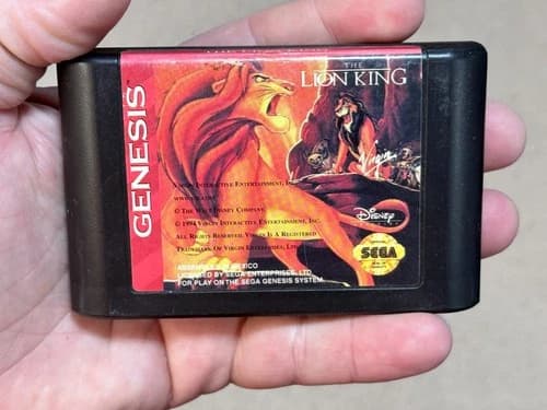 The Lion King - Authentic (Sega Genesis) Game Cartridge - Tested