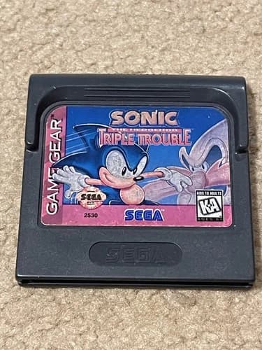 Sonic the Hedgehog: Triple Trouble (Sega Game Gear) - Cartridge
