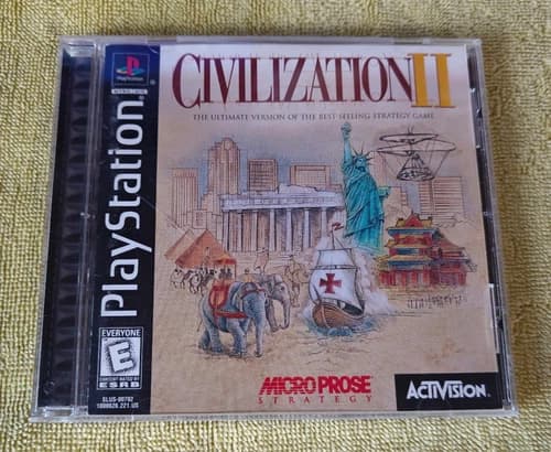 Civilization II 2 (PlayStation 1 PS1) CIB Clean and Tested *No Map*