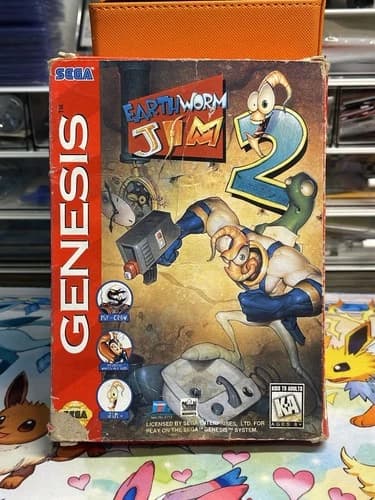 EARTHWORM JIM 2 SEGA GENESIS COMPLETE IN BOX