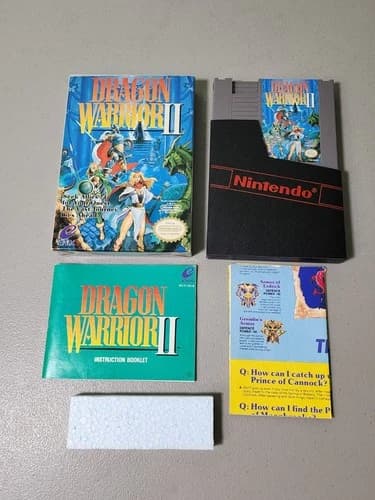 Dragon Warrior II 2 (Nintendo NES) CIB Game w/ Box, Manual, Map - Tested