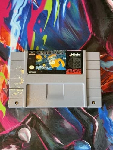 Virtual Bart (Super Nintendo, 1994) SNES Authentic Tested