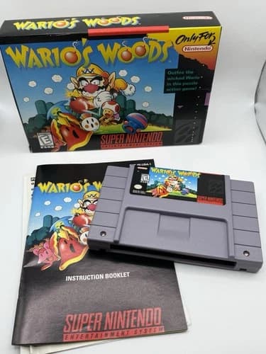 Wario's Woods Super Nintendo Entertainment System 1994 In Box Instruction Book