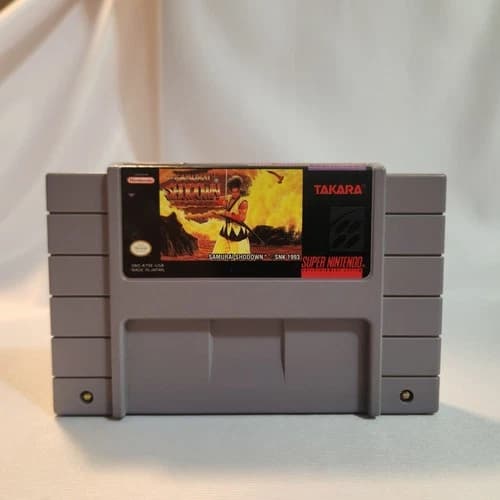 Samurai Shodown (Nintendo SNES, 1994) Authentic Tested Excellent Cartridge Only
