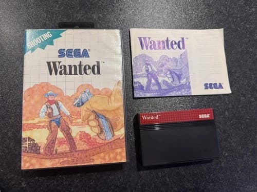 Wanted (Sega Master System, 1989) CIB Complete In Box