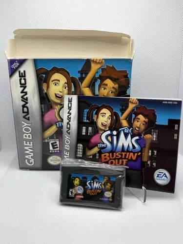 The Sims Bustin’ Out GBA GameBoy Advance CIB Complete Authentic Tested