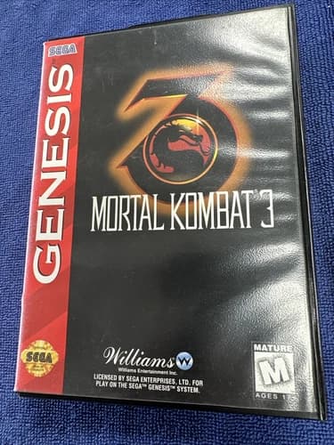 Mortal Kombat 3 (Sega Genesis, 1995) Compete In Box With Instruction Manual.