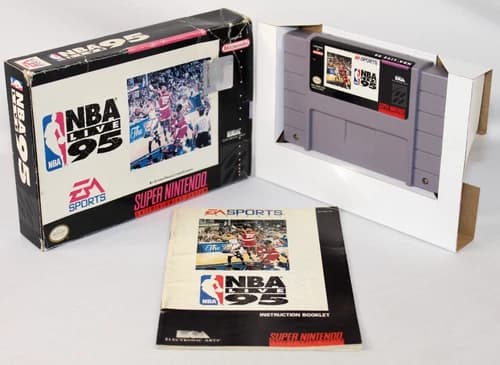 NBA Live 95 SNES Super Nintendo Complete CIB! Authentic! Good Condition! Nice!
