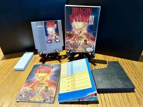 Dragon Warrior III Nintendo NES CIB Complete Box Manual Map RPG Authentic Tested