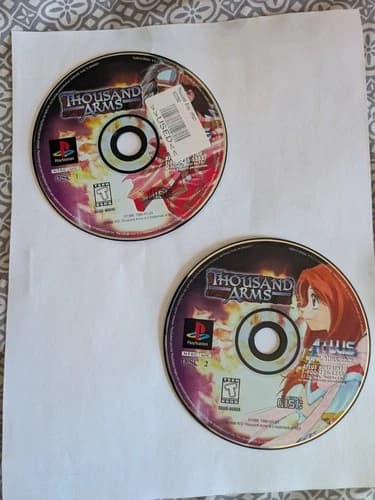 Thousand Arms (PlayStation 1 PS1) Two Discs Only Loose RARE