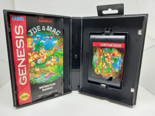 Joe & Mac (Sega Genesis, 1991) CIB COMPLETE *READ DESC*