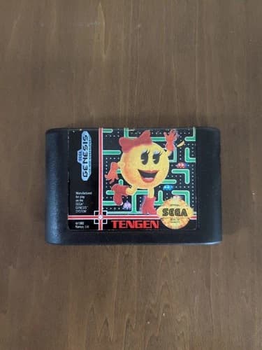 Ms Pac-Man (Sega Genesis) Cartridge TESTED Working - 2 Day Handle