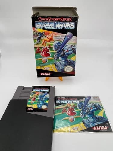 Base Wars: Cyber Stadium Series (NES, 1991) – Complete in Box CIB w/ Manual