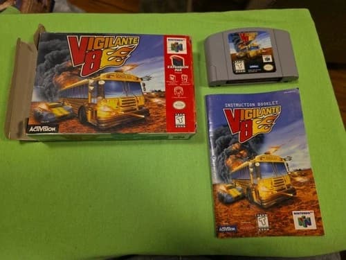 Vigilante 8 (Nintendo 64, 1997) Box Manual Complete CIB N64 Nice