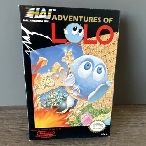 HAL America Adventures of Lolo Nintendo NES Complete Box, Manual, Sleeve