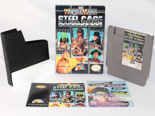 WWF WrestleMania: Steel Cage Challenge NES Complete CIB Great Condition! RARE!