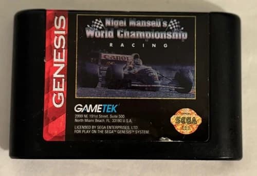 Nigel Mansell's World Championship Racing (Sega Genesis, 1994) - Cartridge Only