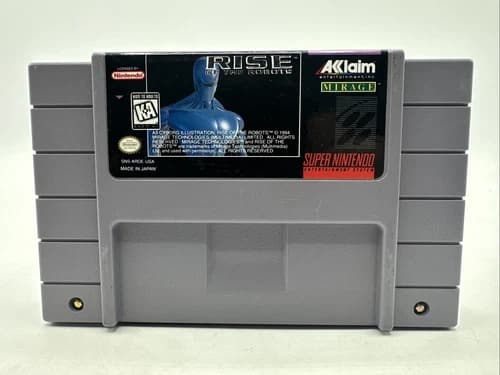 Rise of the Robots (Nintendo SNES, 1994) Cartridge - Tested