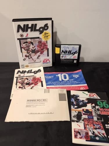 NHL 96 (Sega Genesis, 1995) Complete EA Sports Hockey