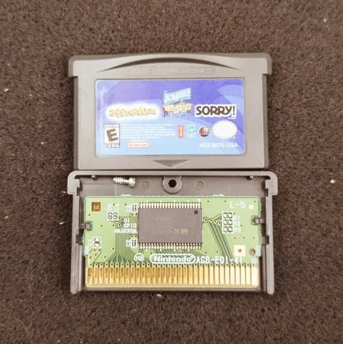 Nintendo Game Boy Advance GBA Aggravation Scrabble Junior Jr. Sorry Tested Works