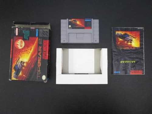 Top Gear 2 Complete Manual Box Cartridge CIB (Super Nintendo SNES)