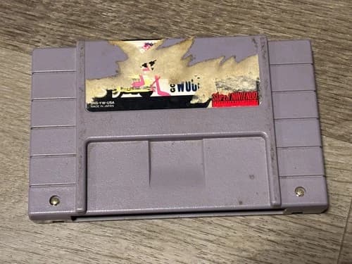 Pink Goes to Hollywood Super Nintendo Snes Cleaned & Tested Authentic