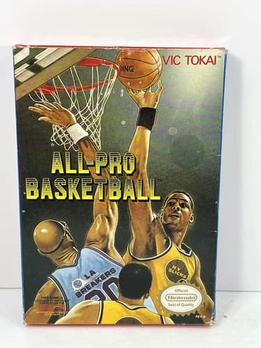 All Pro Basketball NES CIB Complete Nintendo Game Box Manual Sleeve Styrofoam
