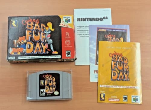Conker's Bad Fur Day Nintendo 64 N64 Complete CIB Authentic Tested
