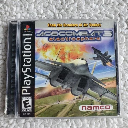 Ace Combat 3 Electrosphere PS1 CIB Complete W Reg Card Sony PlayStation 1 1999