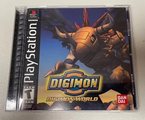 Digimon World - Sony PlayStation 1 (PS1) Black Label - Nice Condition - Working!