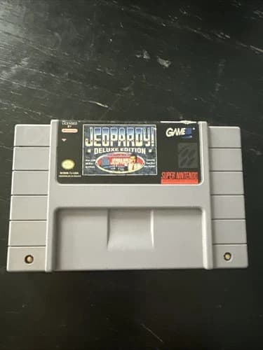 Jeopardy Deluxe Edition Super Nintendo SNES. Working