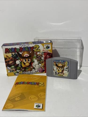 Mario Party 2 N64 Nintendo 64 Complete CIB Authentic! With Box Protector