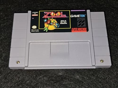 Vintage Super Nintendo SNES Zool Ninja of the Nth Dimension Cartridge