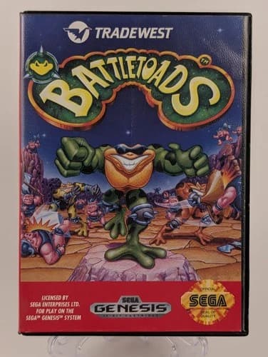 Battletoads (Sega Genesis, 1991) ➡️CIB Complete - Tested & Working 🎮