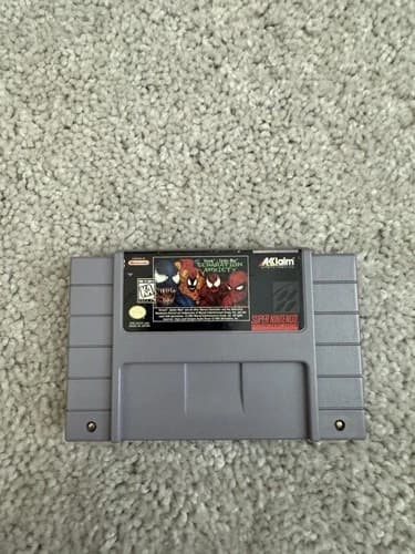 Venom-Spider-Man: Separation Anxiety SNES Cartridge, Tested and Working